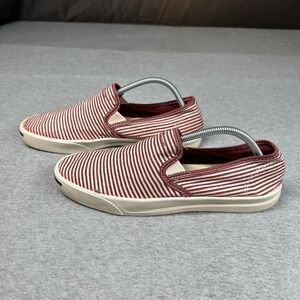 Converse Jack Purcell Jeffrey Stripe Slip-On Sneakers Red/White 9.5 Unisex NOTE